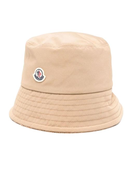 Moncler Natural Reversible Interlock Twill Bucket Hat