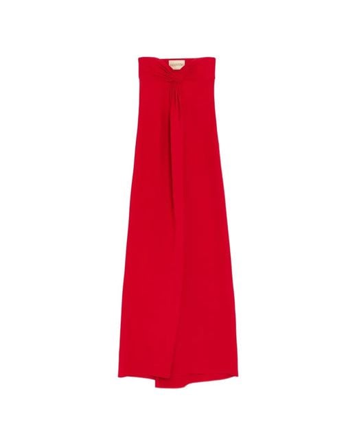 Valentino Garavani Red Cady Couture Long Dress