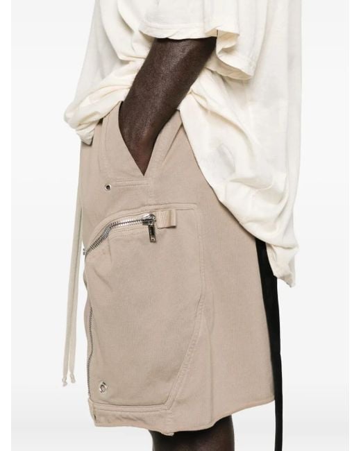 Bermudas con múltiples bolsillos Rick Owens de hombre de color Natural