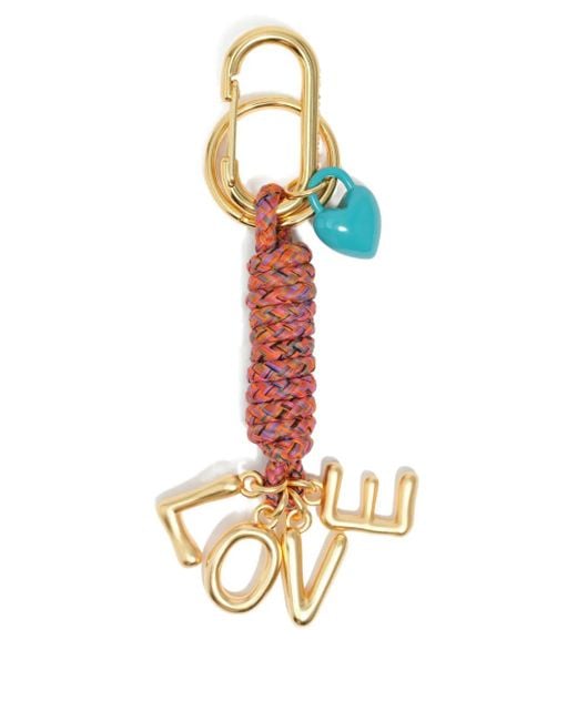 Bimba Y Lola White Heart-Charm Keyring