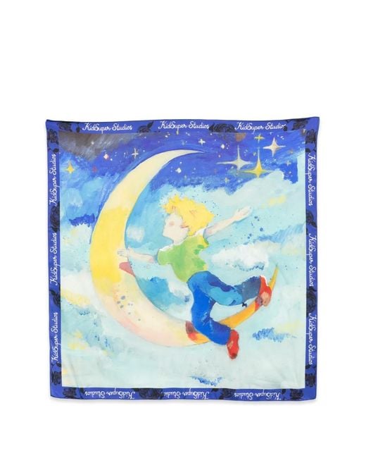 Kidsuper Blue Moon-Print Scarf for men