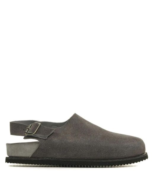 メンズ Guidi バックル スエードミュール Gray