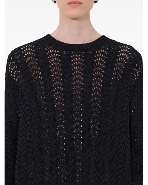 Loulou de Saison Black Wafa Drop-Shoulder Midi Dress