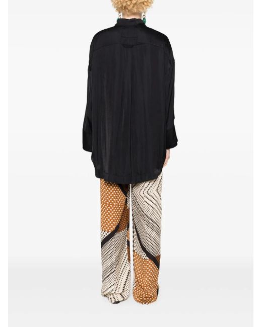 Dorothee Schumacher Black Fantasy Satin Shirt
