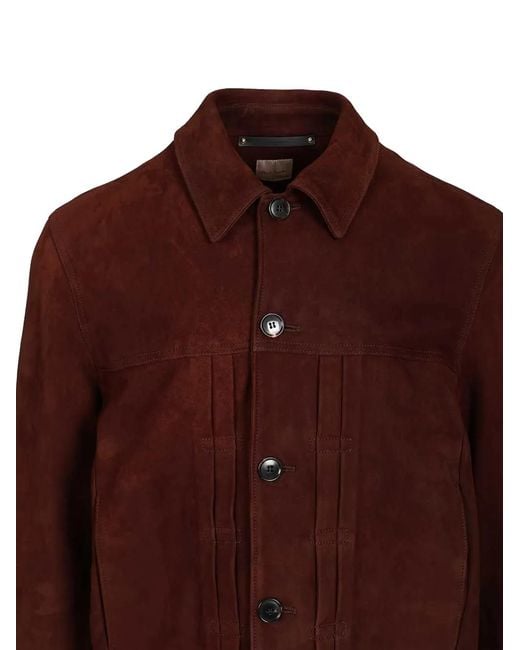 Paul Smith Red Suede Trucker Jacket for men