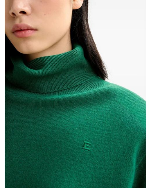 Jersey con logo bordado y cuello alto Essentiel Antwerp de color Green