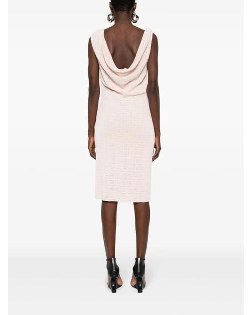 Givenchy White 4G-Patterned Midi Dress