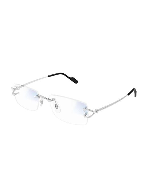 Cartier Brown Metal-Frame Rimless Sunglasses for men
