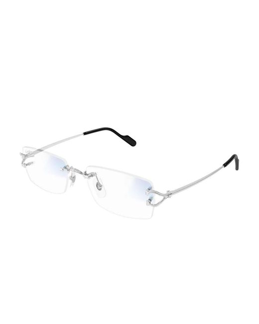 Cartier Brown Metal-Frame Rimless Sunglasses for men