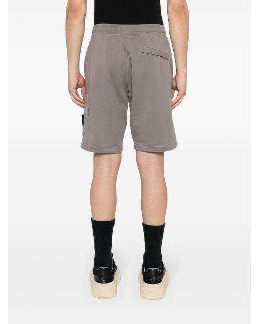 Stone Island Jersey-Shorts mit Kompass-Patch in Gray für Herren