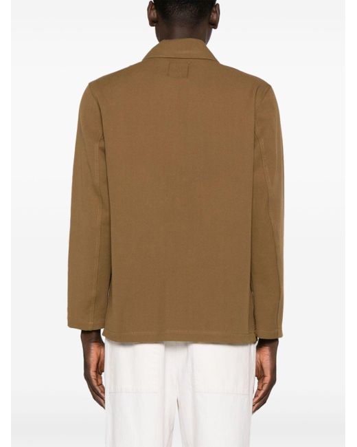 Sandro Green Button-down Cotton Shirt Jacket for men