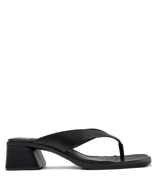 Camper White Kora Leather Sandals
