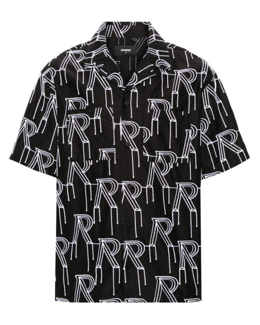 Giacca-camicia con ricamo di Represent in Black da Uomo