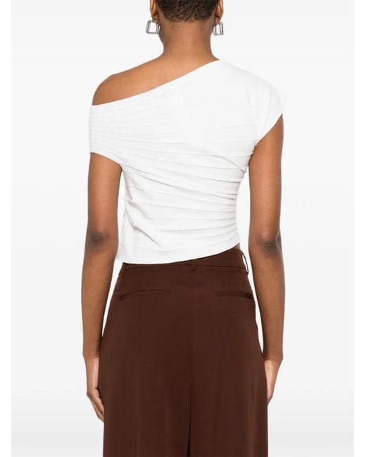 Twinset White Draped Top