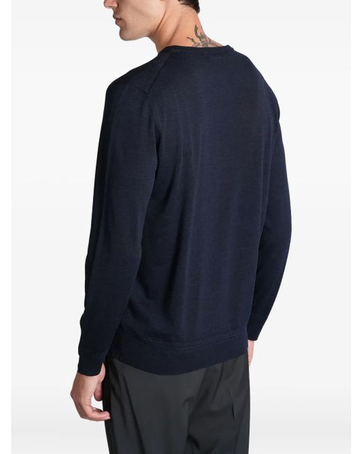 Jersey Con Cuello Redondo Barena de hombre de color Blue