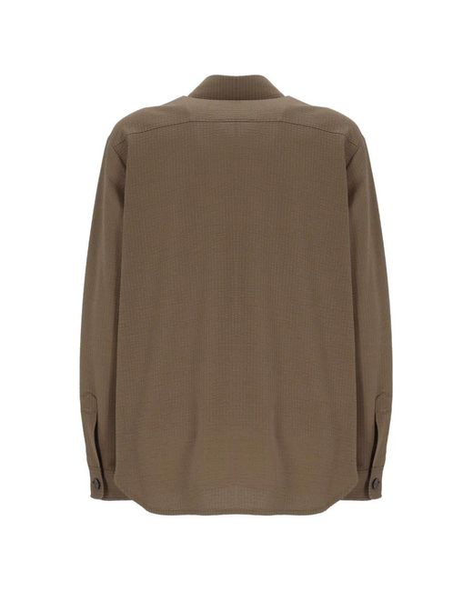 Harris Wharf London Brown Buttoned Patch-Pocket Jacket for men