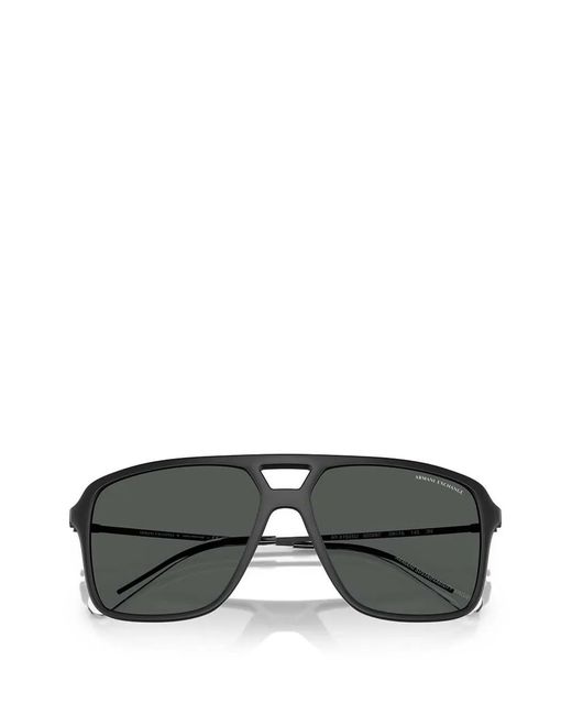 ARMANI EXCHANGE Black Double-Bridge Sunglasses for men