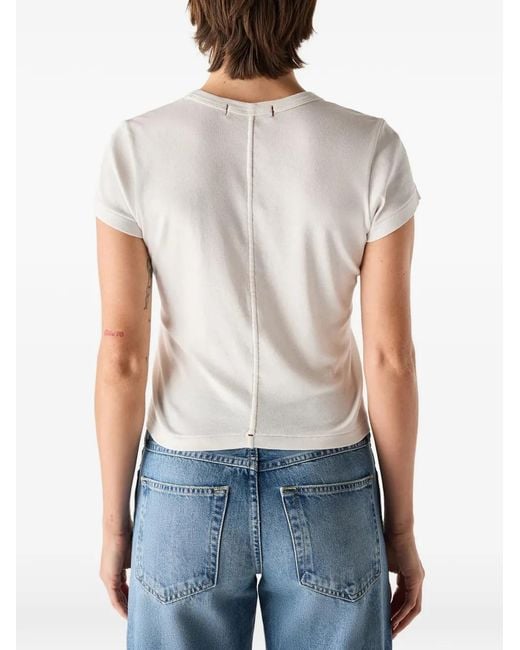AMO White Rumi Scoop-Neck Cotton T-Shirt