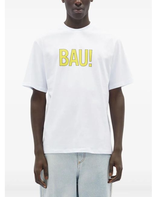 MSGM White Crew-Neck T-Shirt