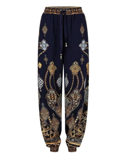 Camilla Broek Met Print in het Blue