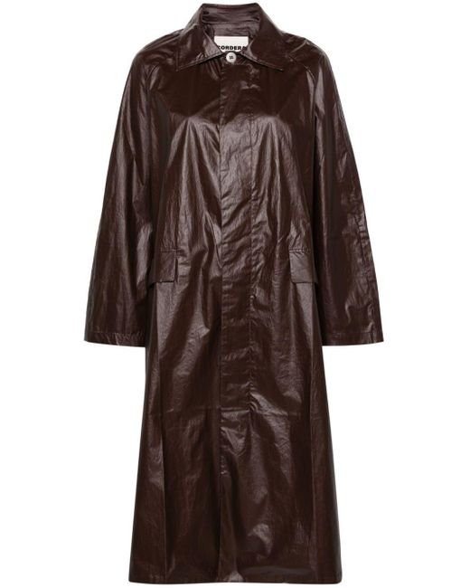 Cordera Single-breasted Coated Trench Coat Brown
