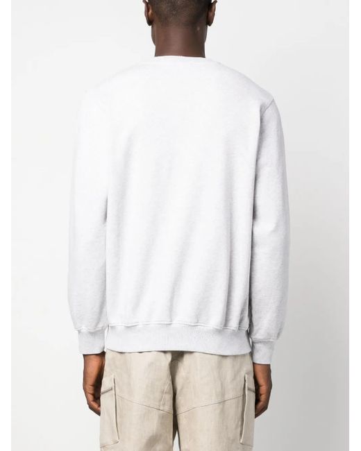 Casablanca Casa Way-Embroidered Cotton Sweatshirt in White für Herren