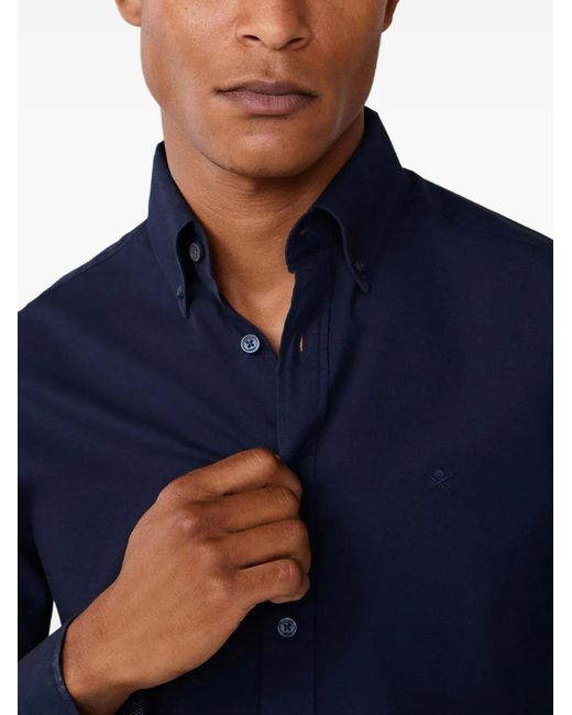 Hackett Blue Garment-Dyed Shirt for men