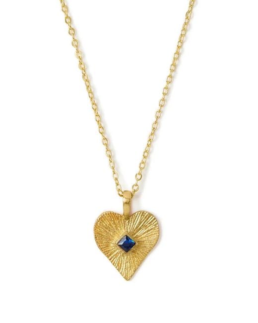 Ottoman Hands Metallic Heart-Pendant Necklace