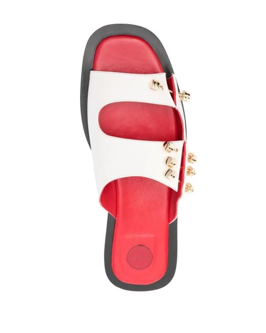HARDOT Pink Move On Leather Sandals