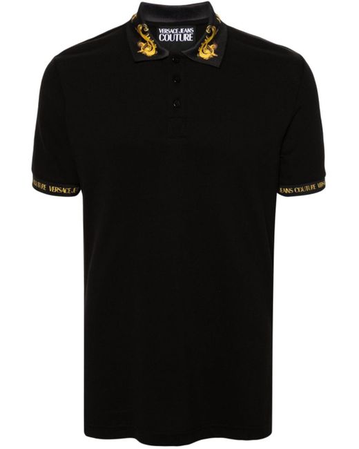 Chemise en coton à bords Barocco Versace pour homme en coloris Black