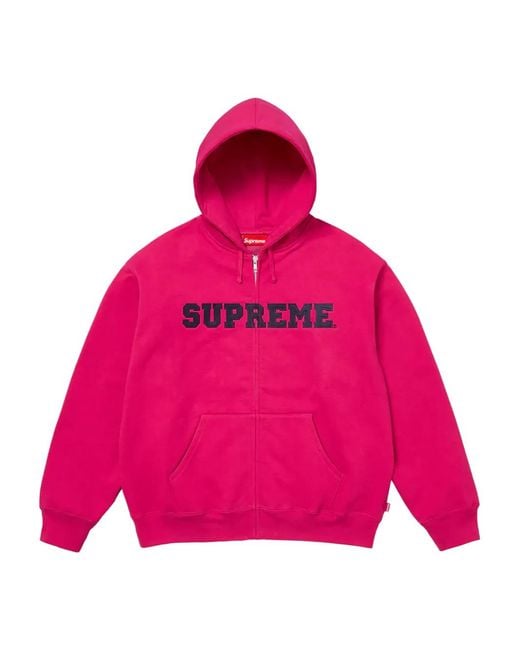 Supreme Stadium Zip-Up Hoodie in Pink for Men | Lyst UK