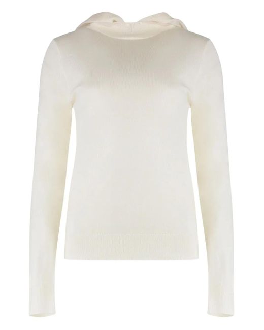 P.A.R.O.S.H. White Linfa Knitted Hoodie