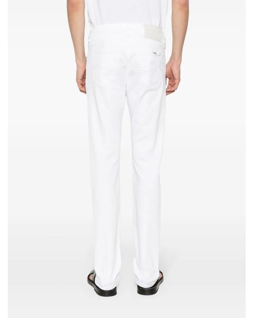 Jacob Cohen White Bard Slim-Fit Jeans for men