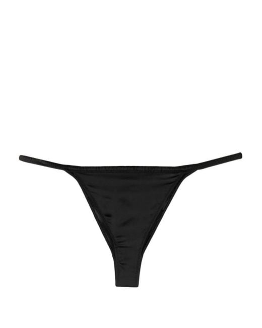 Tanga con detalle de cordones Maison Close de color Black