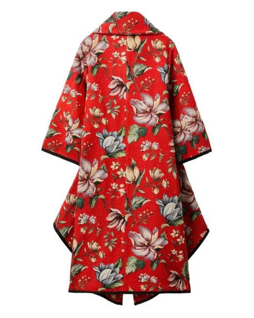 LaDoubleJ Red Floral Coat