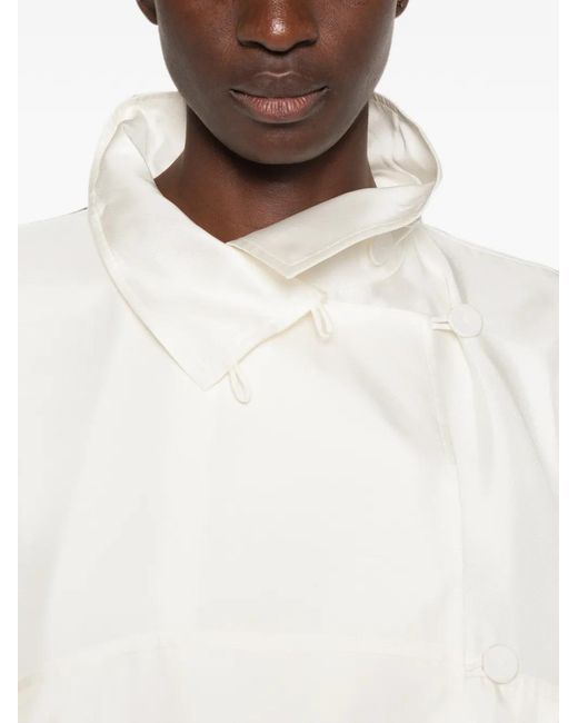 Rohe White Silk Blouson Jacket
