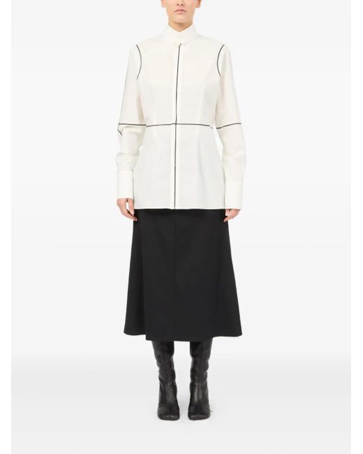 MM6 by Maison Martin Margiela White Panelled Shirt