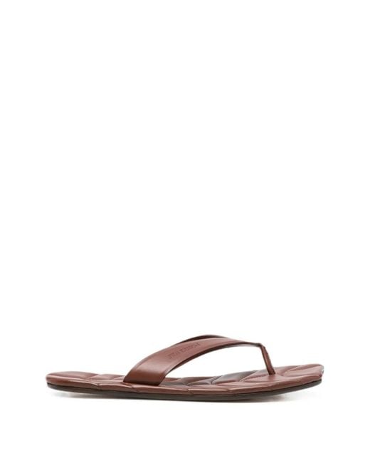 J.W. Anderson Brown Quilted Leather Slides
