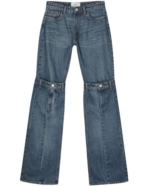 Coperni Blue Layered-Design Cotton Jeans