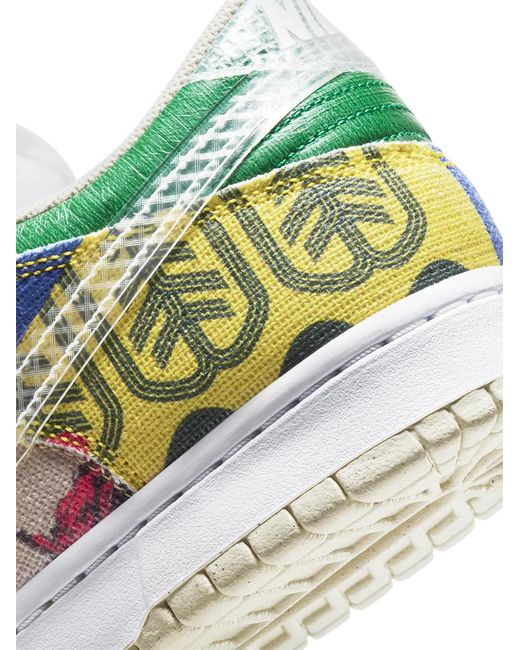 Nike White City Market Dunk Low Sneakers for men