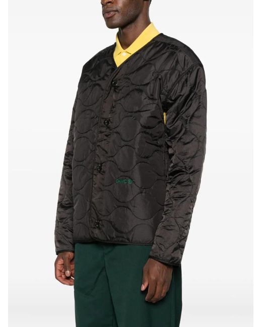 Oamc Peacemaker Black Quilted Jacket for men
