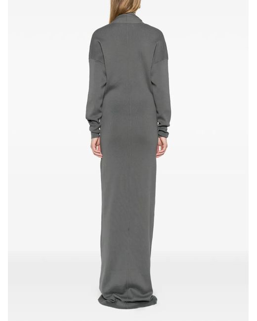 Entire studios Gray Rallel V-Neck Long-Sleeve Maxi Dress
