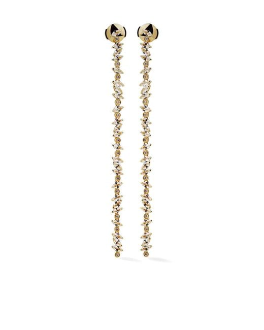 Lark & Berry White 14Kt Veto Sapphire And Diamond Drop Earrings