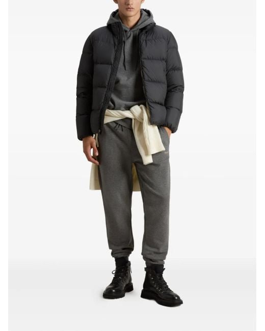Woolrich Gray Quilted Mock-Neck Jacket for men
