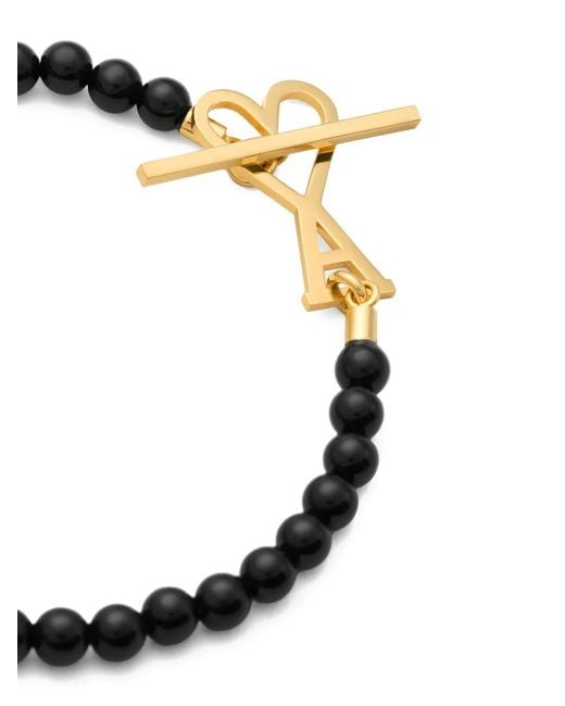 AMI Black Ami De Coeur Beaded Bracelet