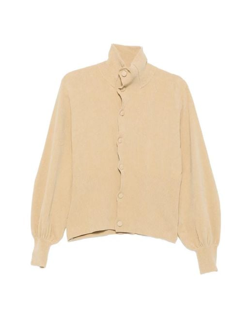AYA MUSE Natural Asha High-Neck Cardigan