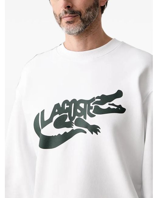 Lacoste Gray French-Made Cotton Sweatshirt for men