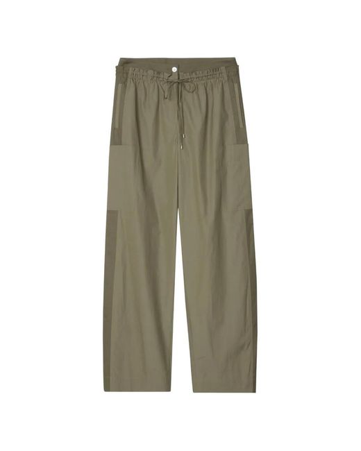 3.1 Phillip Lim Green Double-Waistband Poplin Trousers