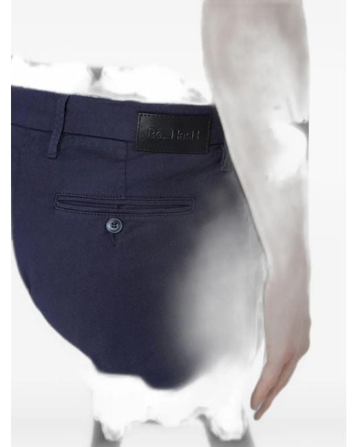Re-hash Blue Logo-Patch Chino Trousers for men