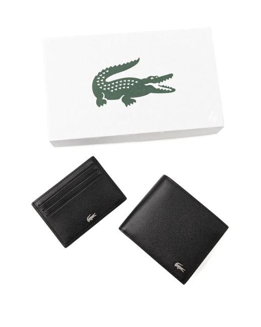 Lacoste Black Logo-print Wallet for men